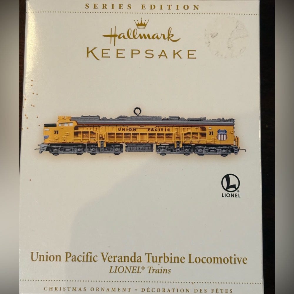 Hallmark Keepsake Union Pacific Veranda Turbine Locomotive Ornament 2006 Lionel